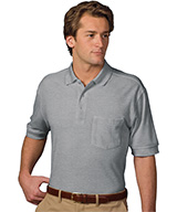Soft-Touch Short Sleeve Blended Polos with Pocket