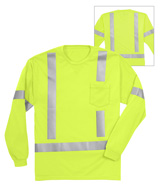 High Visibility Long Sleeve T-Shirts with Pocket