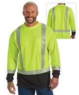 High Visibility Color Block Long Sleeve T-Shirts