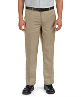 Flat-Front Microfiber Dress Pants