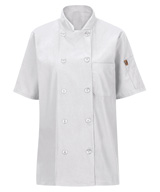 Women's MIMIX™ OilBlok 10-Button Short Sleeve Chef Coats