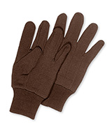 BROWN JERSEY GLOVES (Men's Large)